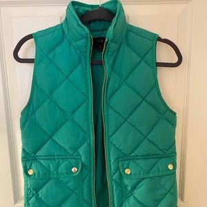 JCrew Kelly Green Puffy Vest XXS